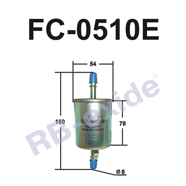 Rb-exide fc-0510е топливный фильтр под штуцер (251 - Rb-exide FC0510E