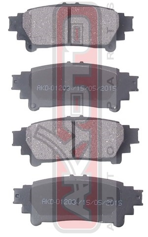Колодки тормозные дисковые задние - Akyoto AKD-01203