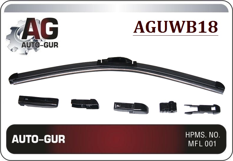 Щетка стеклоочистителя бескаркасная 18' 450 mm bre  - Auto-GUR AGUWB18