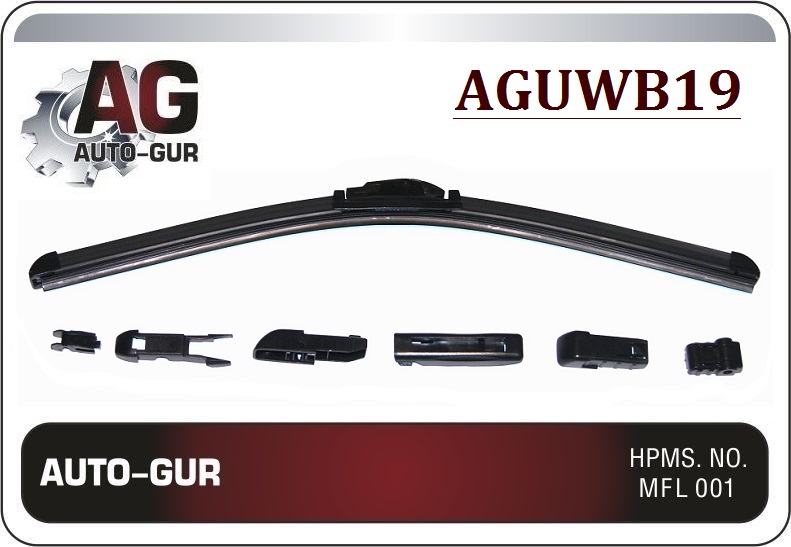 Щетка стеклоочистителя бескаркасная 19' 475 mm bre - Auto-GUR AGUWB19
