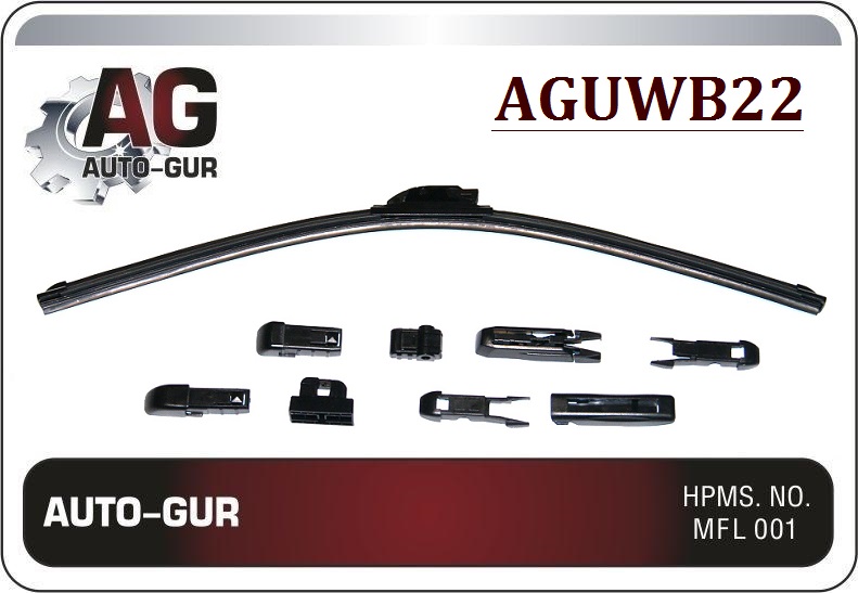 Щетка стеклоочистителя бескаркасная 22' 550 mm bre - Auto-GUR AGUWB22