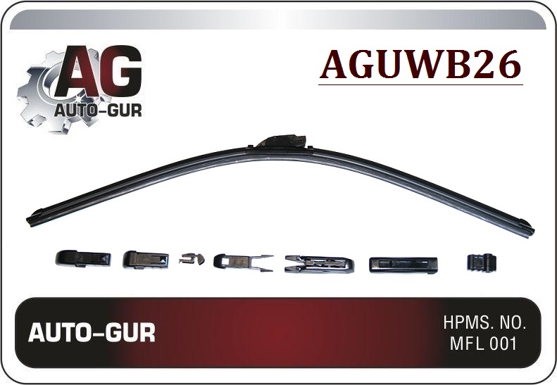 Щетка стеклоочистителя бескаркасная 26' 650 mm bre - Auto-GUR AGUWB26