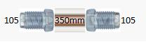 Трубка тормозная d=4.75mm длинна 350мм (z-105/z-10 - Auto-GUR AGWP041