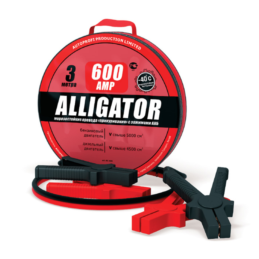 Autoprofi alligator провода для прикуривания, 600а - Autoprofi BC600