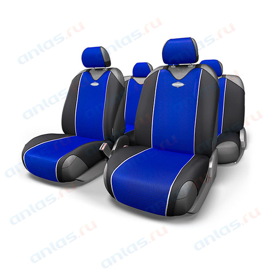 Чехлы майки  Carbon  черные/синие - Autoprofi CRB-802BL