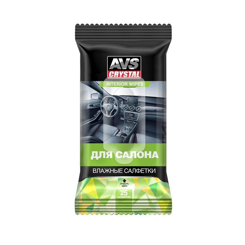 Влажные салфетки для салона , 25 шт.avs avk-201, - AVS A78102S
