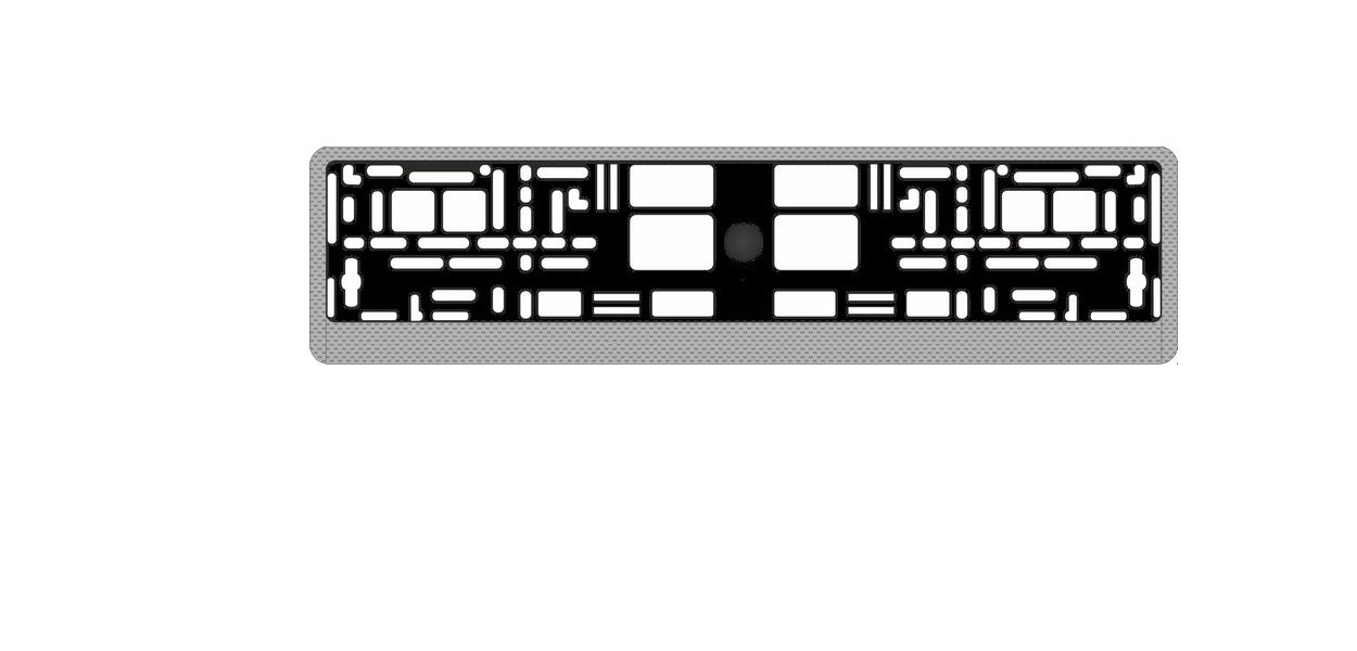Рамка под номерной знак карбон (светлый)аvs rn-05, - AVS A78107S