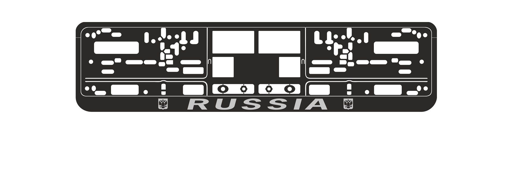 Рамка под номерной знак книжка, рельеф (russia, хр - AVS A78111S