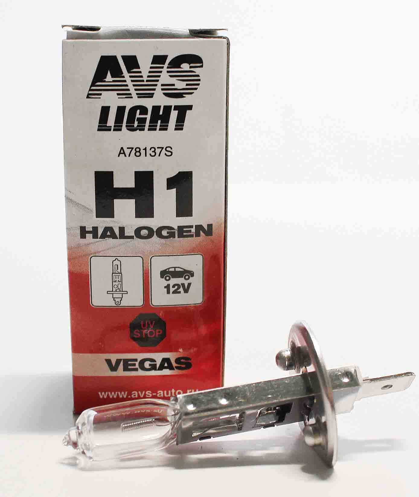 Галогенная лампа avs vegas h1.12v.55w.1 шт., , шт AVS                A78137S