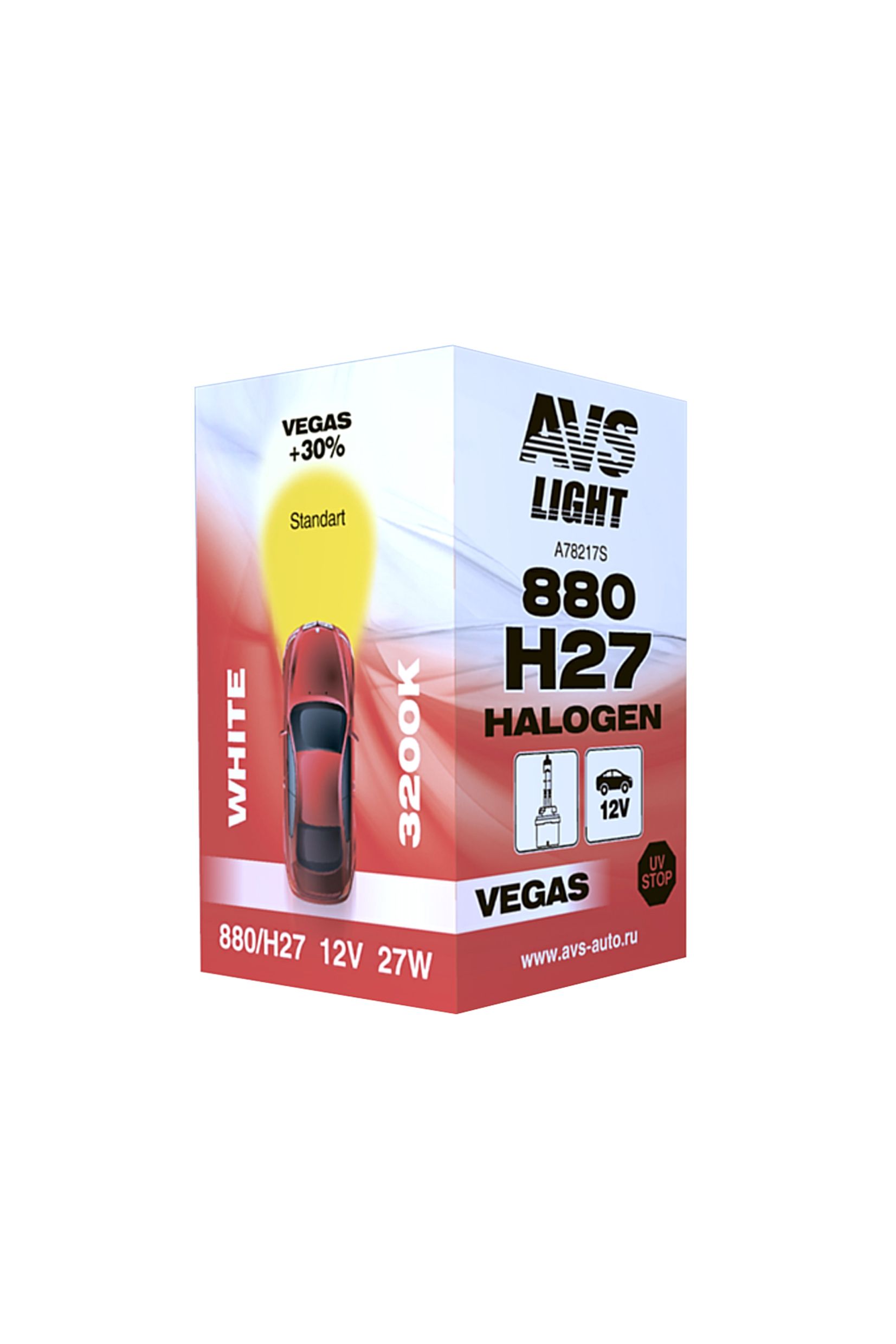 Галогенная лампа avs vegas h27880 12v.27w.1шт., , AVS                A78217S