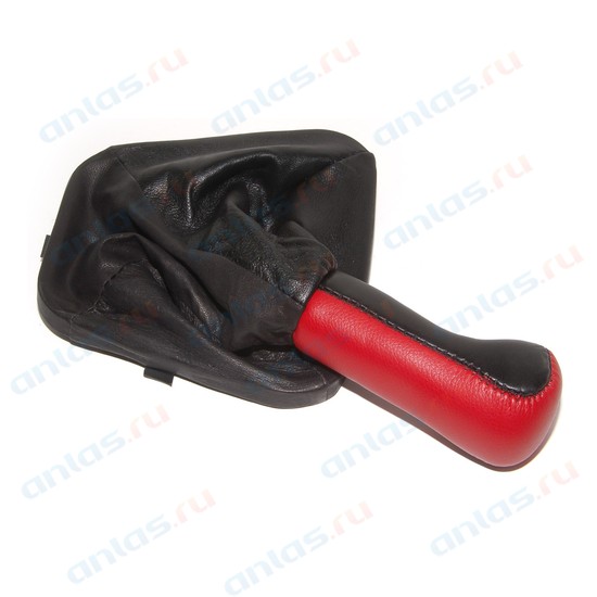 Ручка КПП ваз-2110 кожа+ пыльник с рамкой красный (azard) кпп00064 - AZARD KPP00064