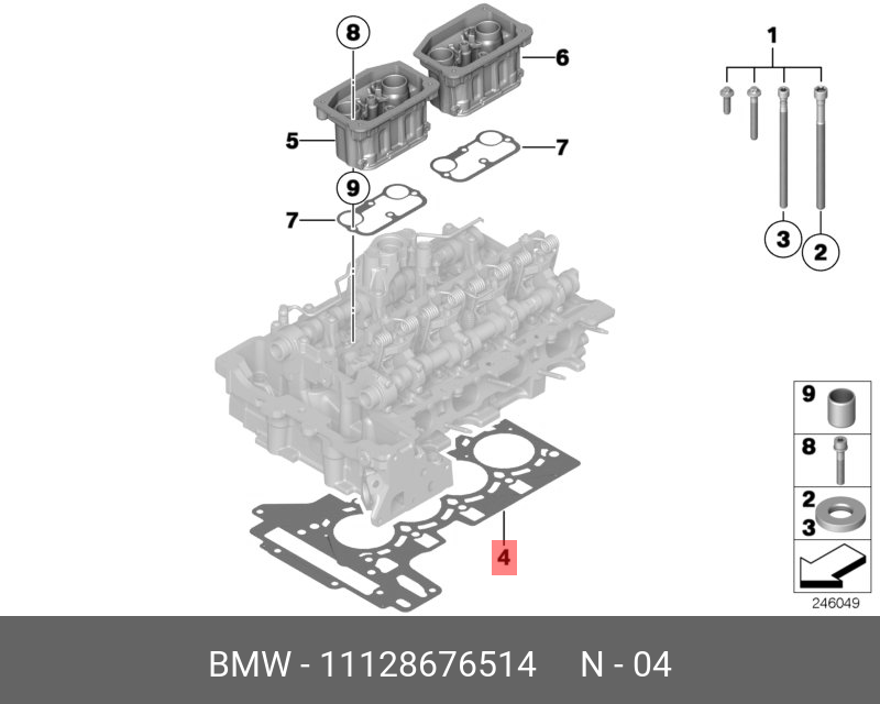 Прокладка гбц - BMW 11128676514