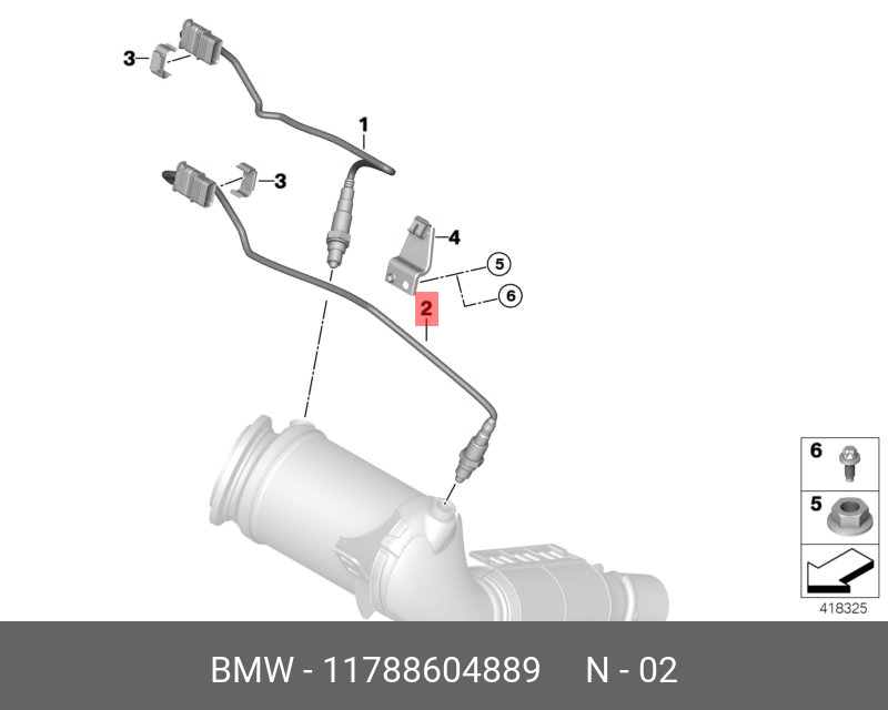 Лямбда-зонд - BMW 11788604889