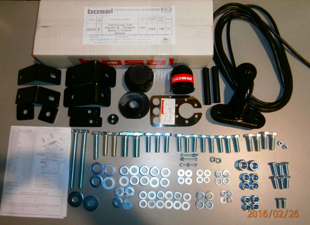 ТСУ Тягово-сцепное устройство для citroen Jumper, 2 006-, , Сталь, fiat Ducato, 2 006-, , Сталь, peugeot Boxer, 2 006-, , Сталь, - Bosal 2634-F