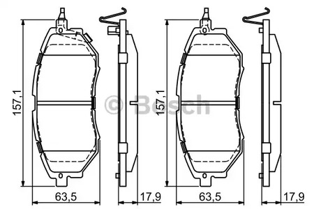 Колодки тормозные дисковые | перед | - Bosch 0 986 494 679