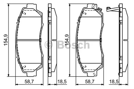 Колодки торм.пер. honda cr-v 07-/12-/acura rdx | перед | - Bosch 0986494685