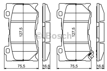 Колодки тормозные дисковые | перед | - Bosch 0 986 494 707