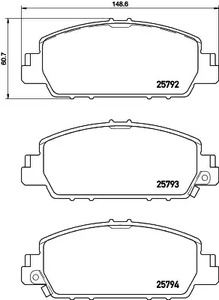 Колодки тормозные дисковые | перед | - Brembo P 28 077