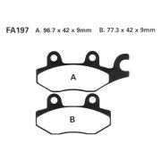 Brake fa197hh (торм. колодки дисковые) - EBC FA197HH
