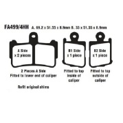 Brake fa499/4hh (торм. колодки дисковые) - EBC FA499/4HH