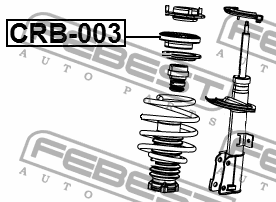 Подшипник опоры переднего амортизатора перед прав лев Febest CRB-003 3893₽