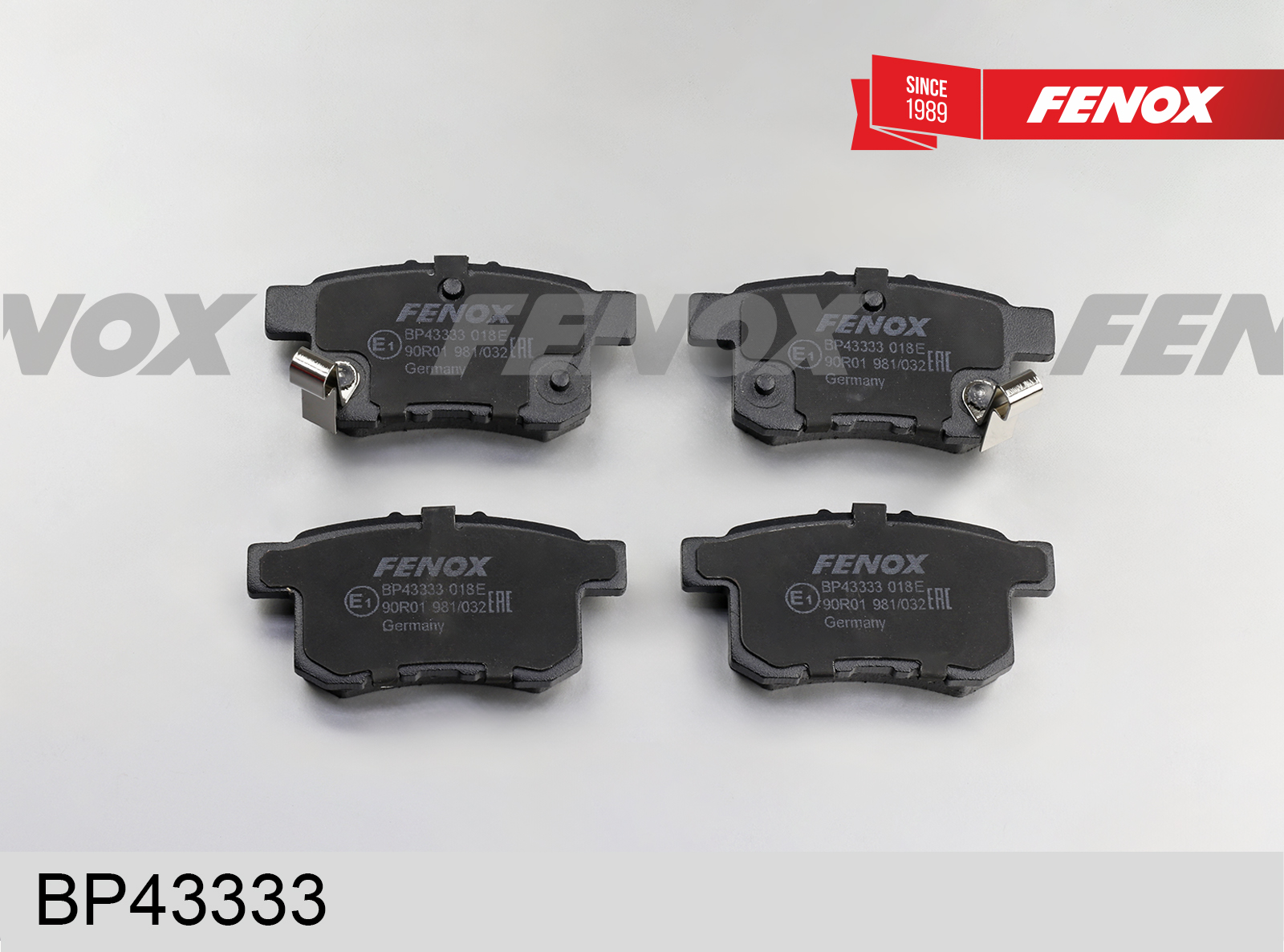Колодки тормозные дисковые | зад прав/лев | - Fenox BP43333