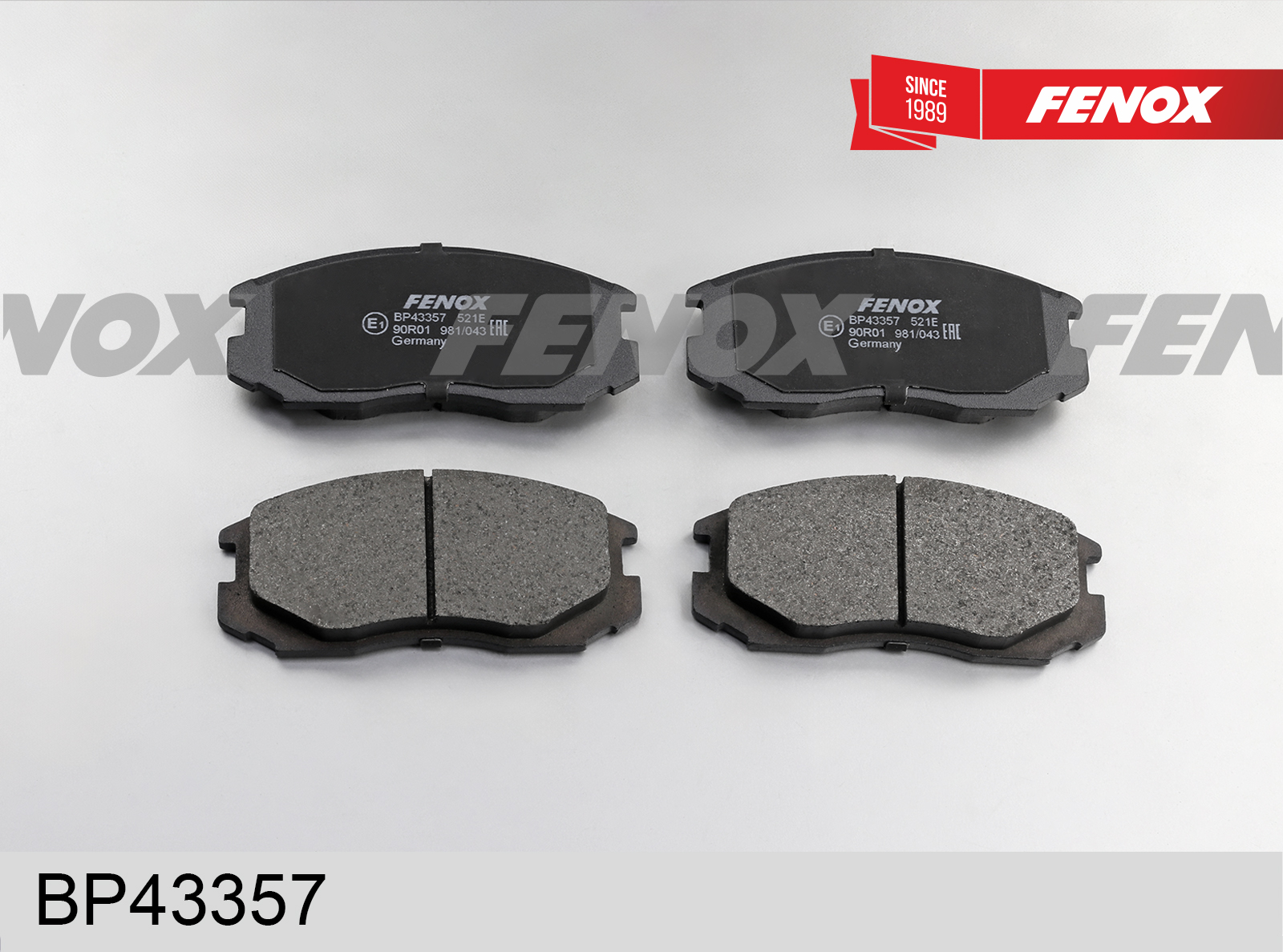 Колодки тормозные дисковые | перед прав/лев | - Fenox BP43357