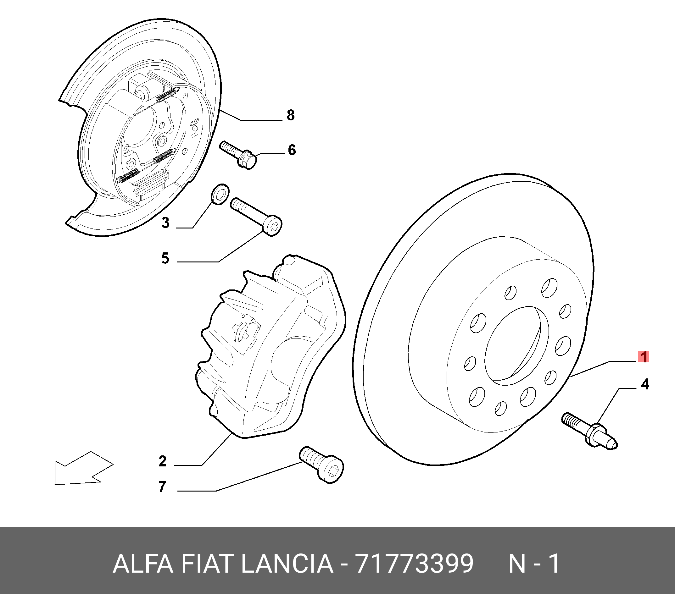 Тормозной диск cl | зад | - Fiat/Alfa/Lancia 71773399