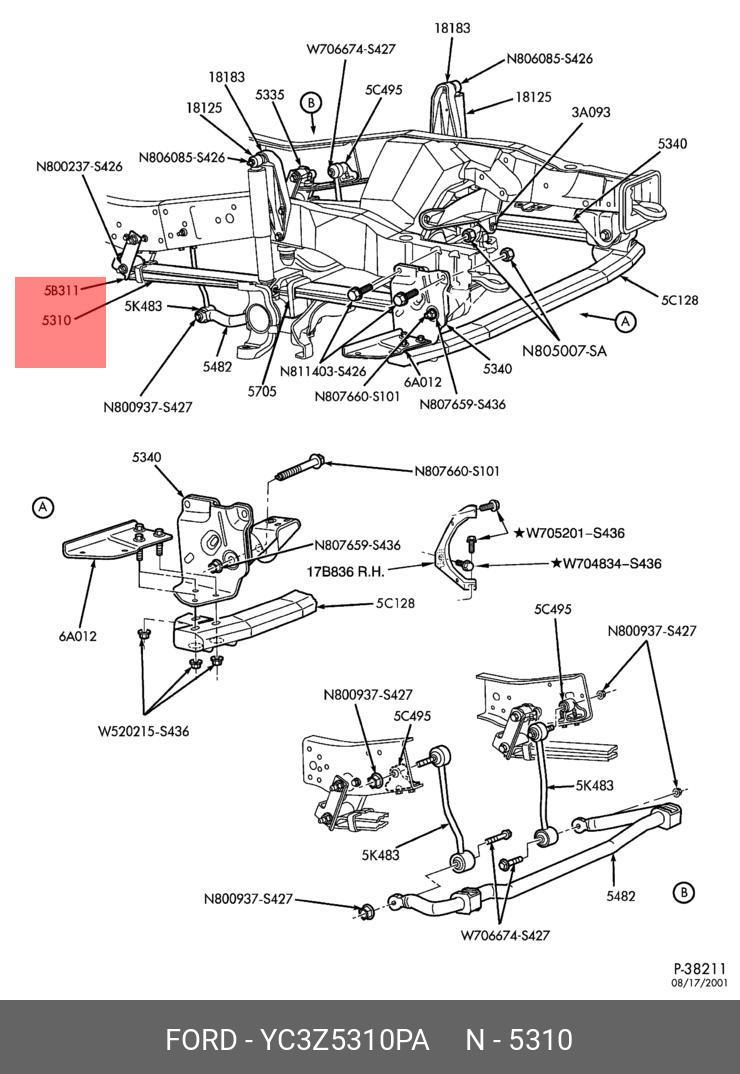 Пружина передней подески - Ford YC3Z5310PA