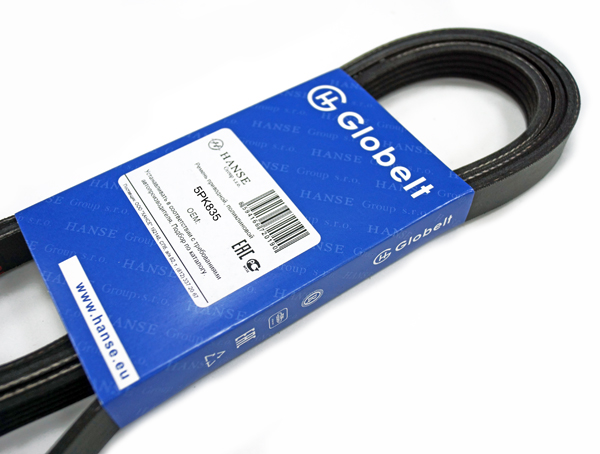 Ремень приводной, поликлиновой - Globelt 5PK835