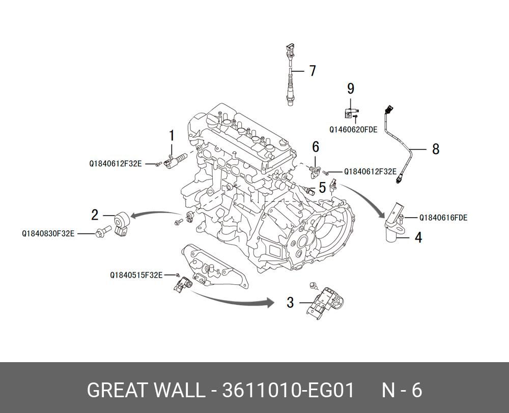 Датчик положения распределительного вала - Great Wall 3611010EG01