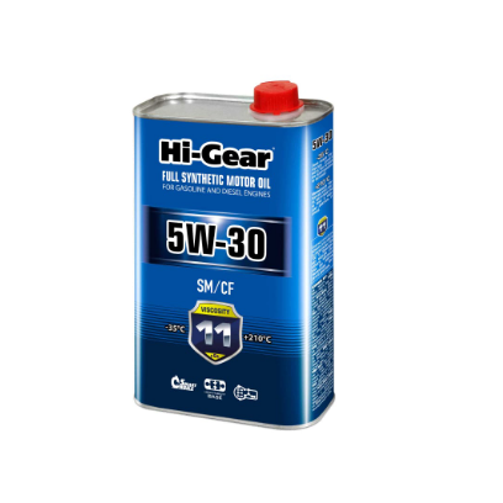 5w-30 sm/cf масло моторное синтетическое 1л - Hi-Gear HG0030
