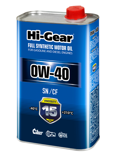 0w-40 sn/cf масло моторное синтетическое 1л - Hi-Gear HG0040