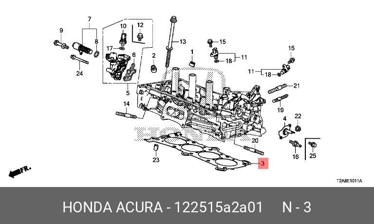 Прокладка  гол блока цил - Honda 12251-5A2-A01