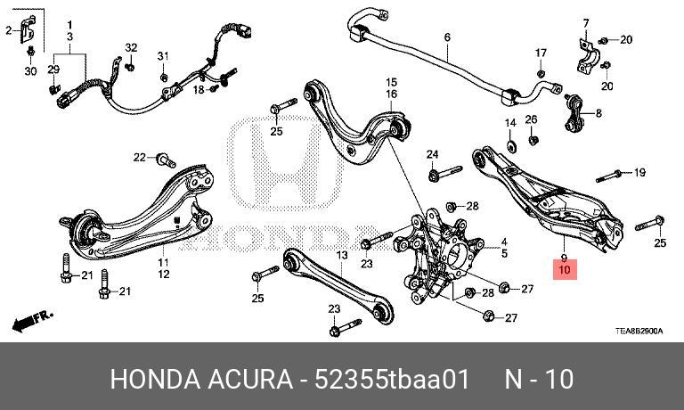 Рычаг подвески - Honda 52355-TBA-A01