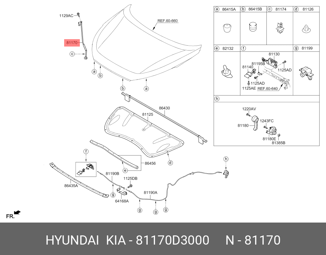 Стойка - Hyundai/Kia 81170D3000