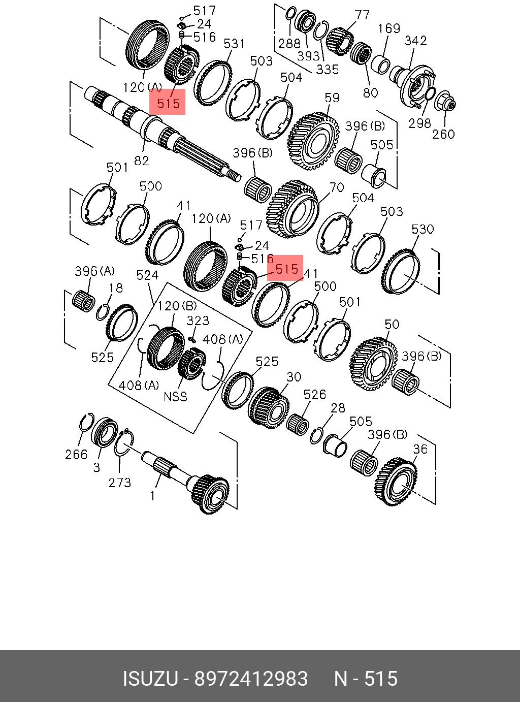 Подшипник ступицы - Isuzu 8972412983