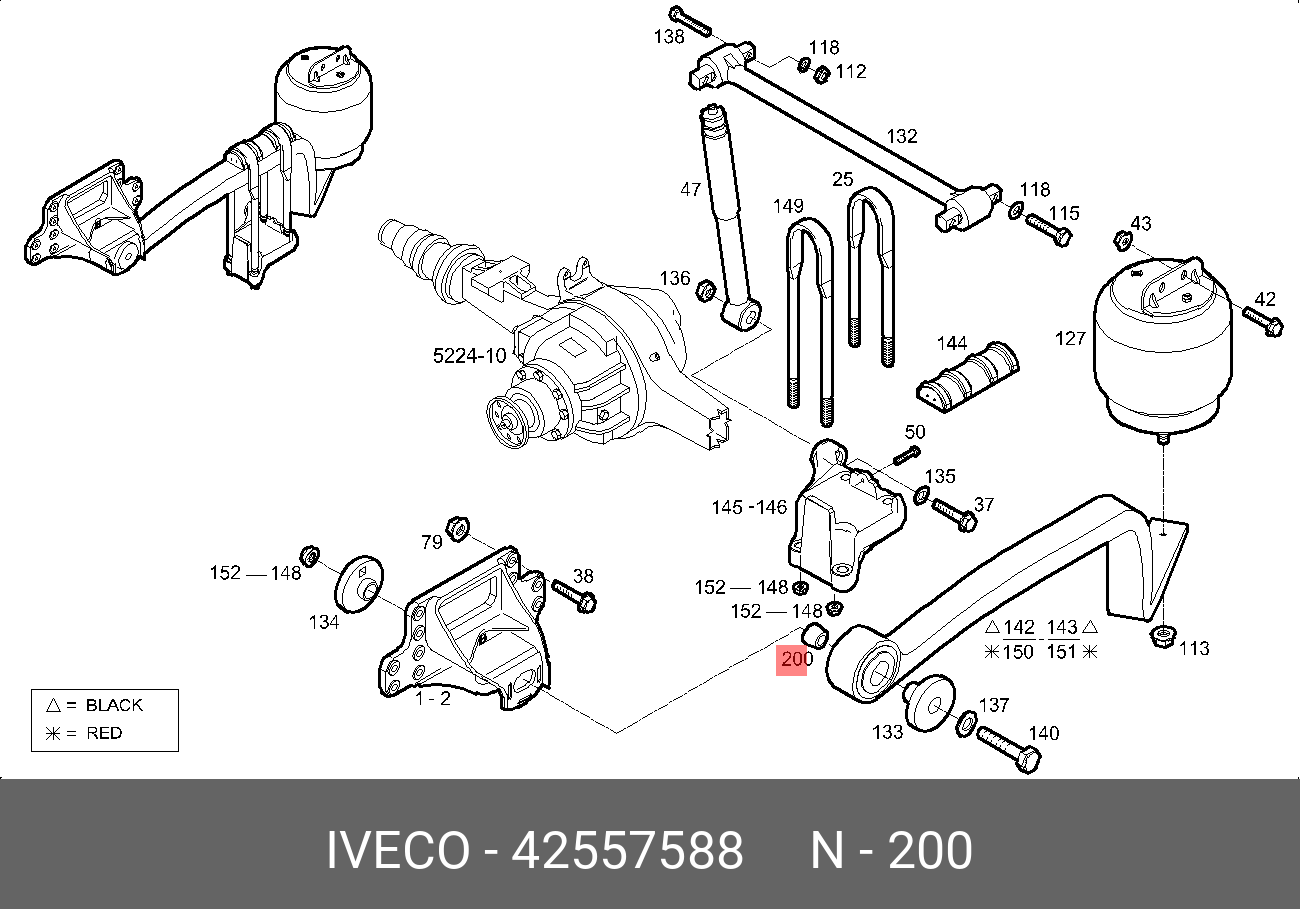 Сайлентблок полурессоры eurocargo - Iveco 42557588
