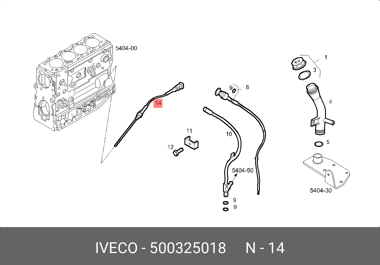 Датчик уровня масла daily - Iveco 500325018