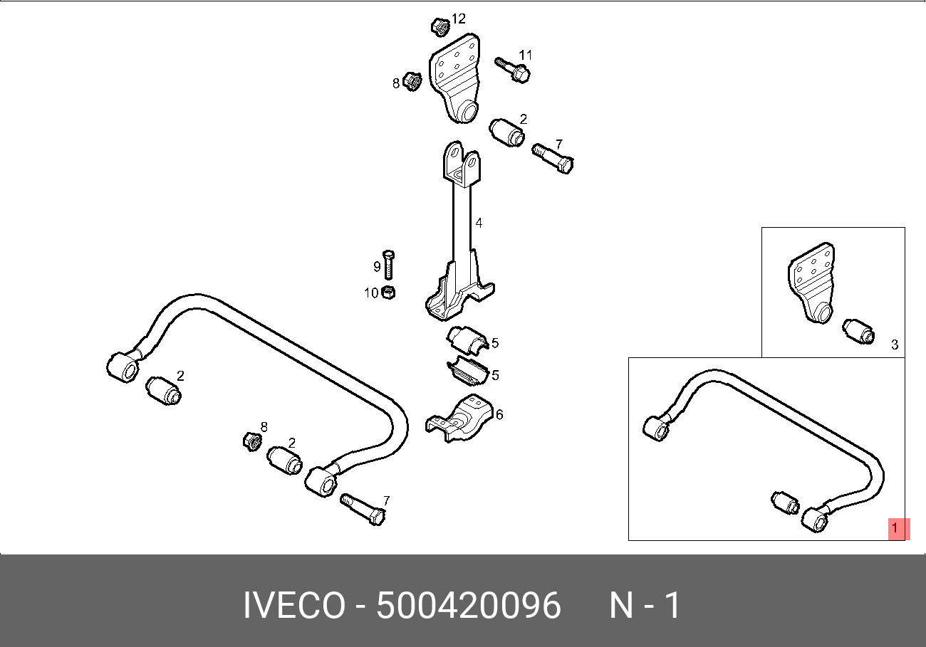 Стойка стабилизатора - Iveco 500420096