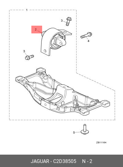 Опора кпп - Jaguar C2D38505