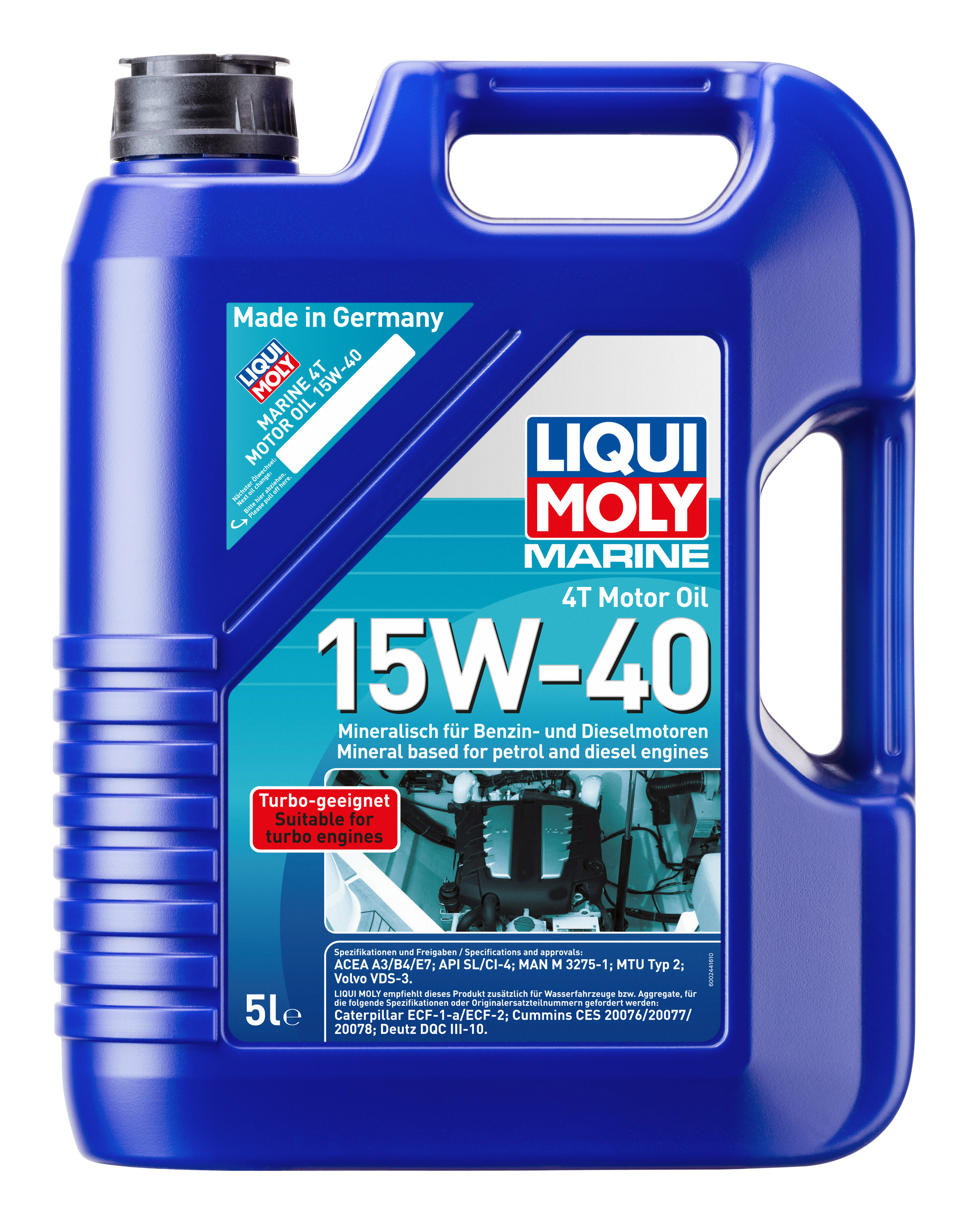 15w-40 Marine 4T Motor Oil, 5л (мин.мотор.масло) - Liqui Moly 25016