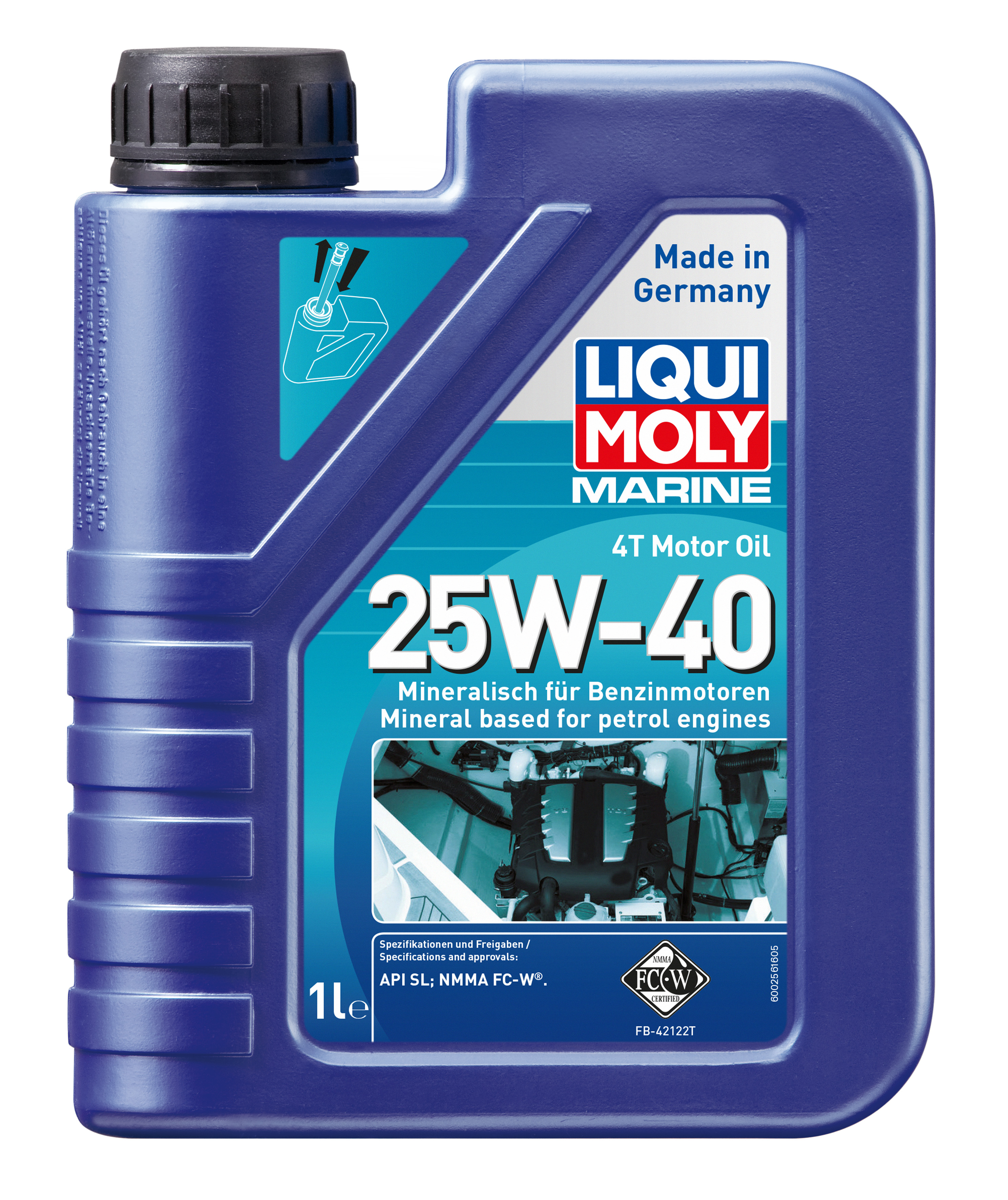 25w-40 Marine 4T Motor Oil, 1л (мин.мотор.масло) - Liqui Moly 25026