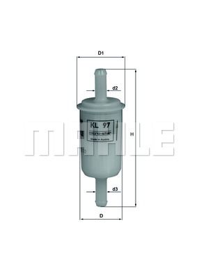 Фильтр топливный - Mahle KL97OF