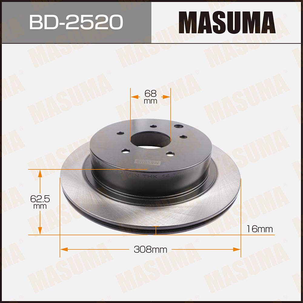 Диск тормозной masuma rear murano/ z51r | зад | - Masuma BD2520
