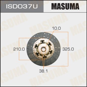Диск сцепления masuma 325*210*10*38.1 (1/5) - Masuma ISD037U