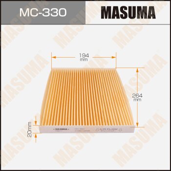 Воздушный фильтр салонный ас- 207e masuma (1 40) - Masuma MC330