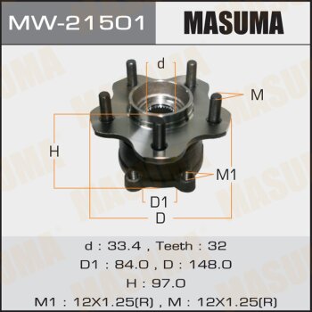 Ступичный узел rear fuga y50 | зад лев | - Masuma MW21501