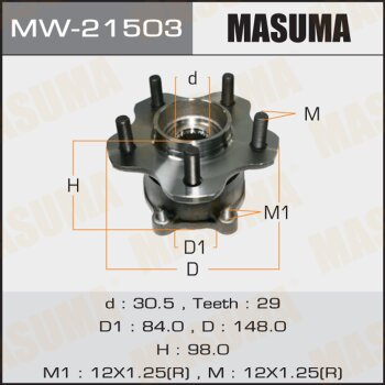 Ступица колеса | зад лев | - Masuma MW21503