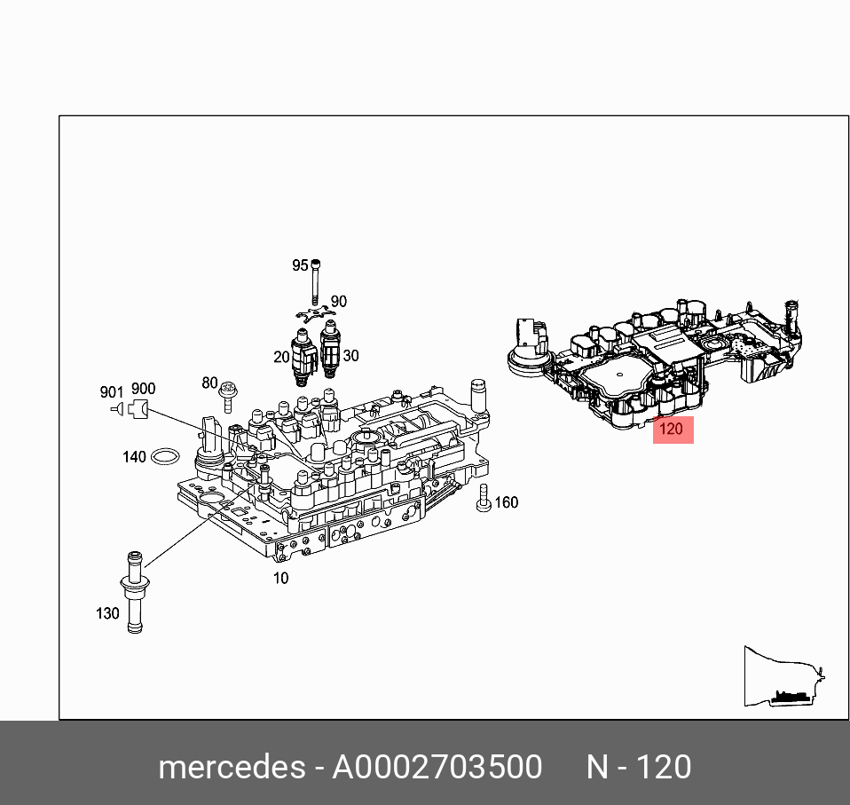 Рем.комплект блока управл - Mercedes A0002703500